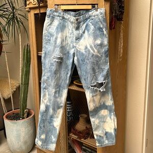 Carhartt Blue and White Relaxed Men Jeans